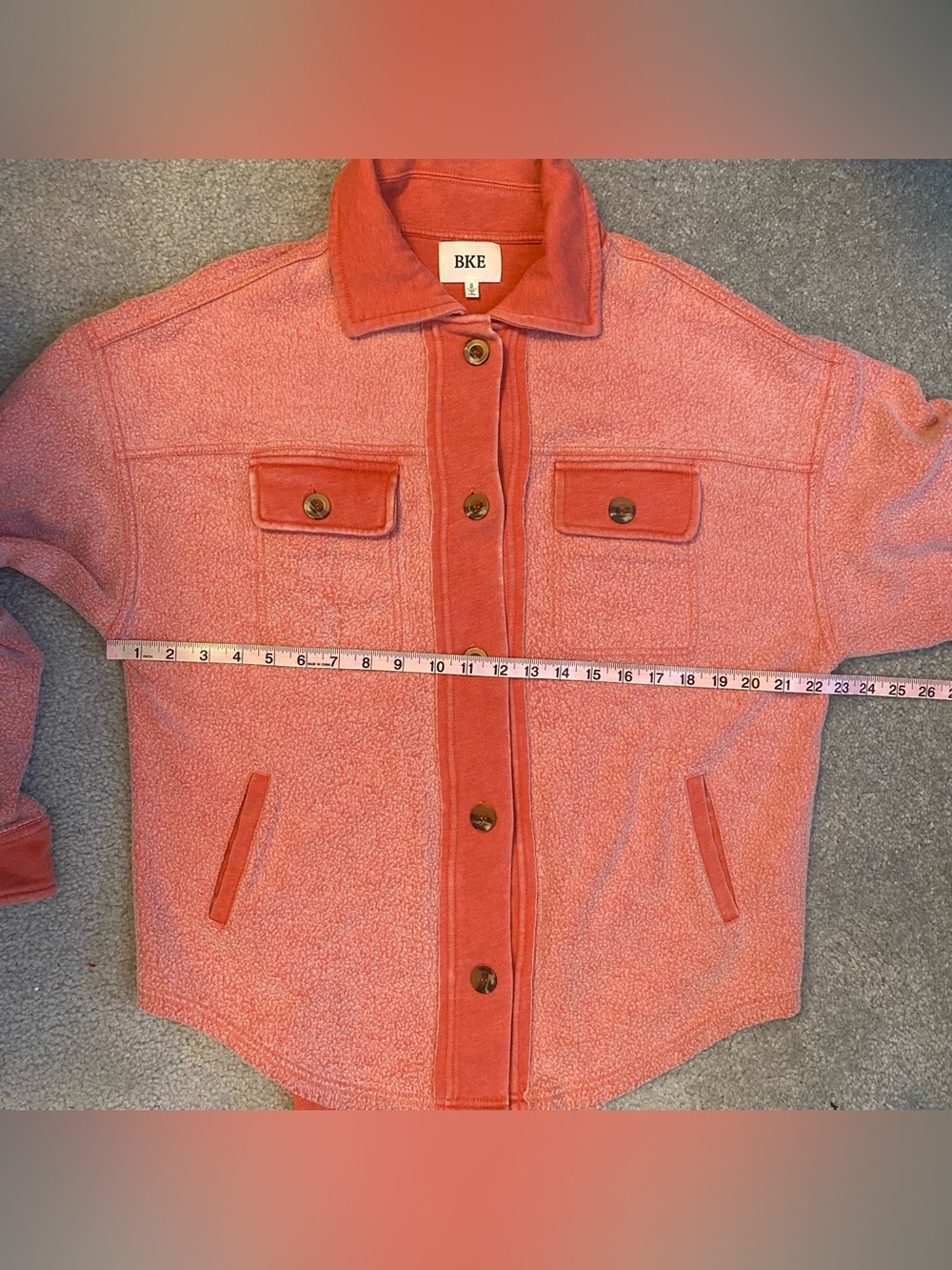 BKE Button Up Pink Shacket Jacket Womens Small Comfy Fall - Picture 5 of 6